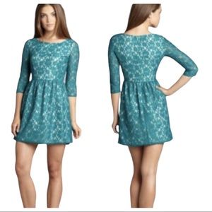 French Connection turquoise floral lace dress. New!